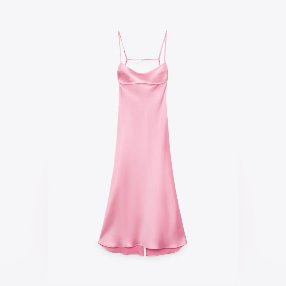 Pink slip dress